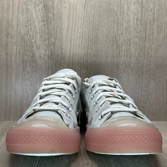 Converse Shoes M8 W10 Chuck Taylor All Star Low Sneakers Leather Beige 166446C - Picture 2 of 12